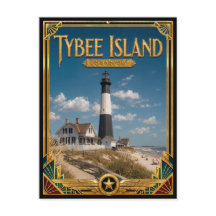 Tybee Island Georgia Vintage Art Deco Golden Age
