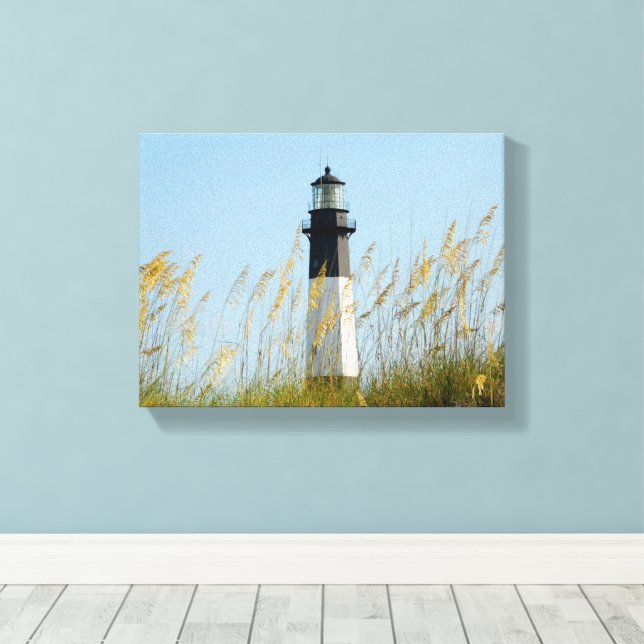 Tybee Island Leuchtturm Leinwanddruck (Insitu (Holzboden))