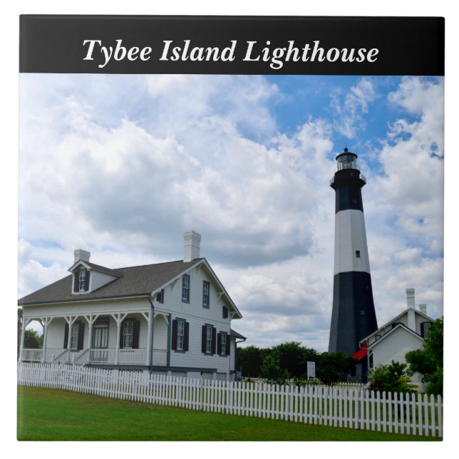 Tybee Island Lighthouse Fliese (Vorderseite)