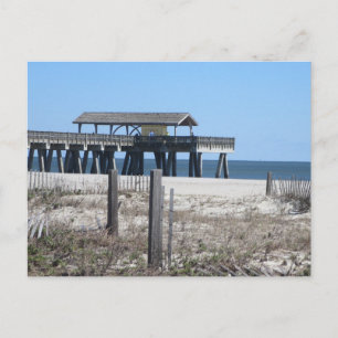 Tybee Island Pier Postcard Postkarte