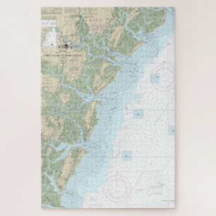 Tybee Island to Doboy Sound Nautical Chart 11509 Puzzle