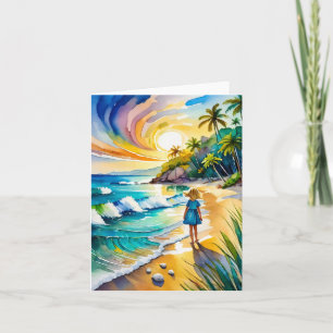 Tybee Island Watercolor Stationery Karte