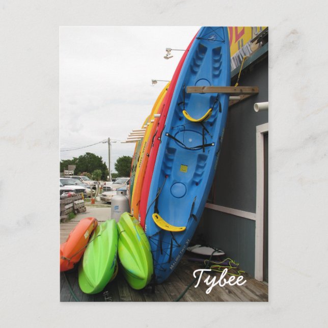 Tybee Kanus Postkarte (Vorderseite)