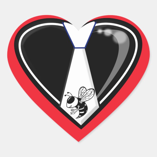 TYBEE LIEBE Herz-Aufkleber (Vorderseite)