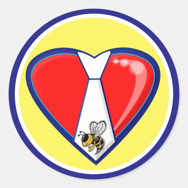 TYBEE LIEBE RUNDER AUFKLEBER (Vorderseite)