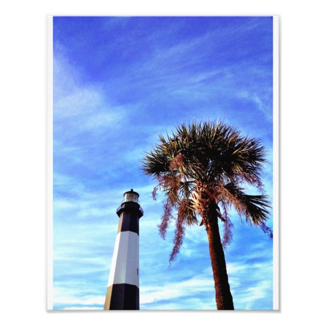 Tybee Lighthouse mit Palmetto Fotodruck (Vorne)