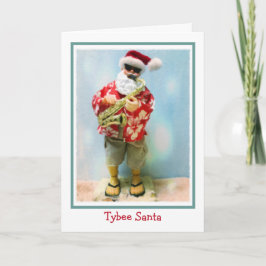 Tybee Santa Christmas Card Karte