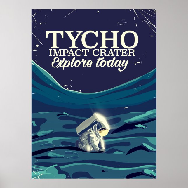 Tycho-Aufprallkrater Poster (Vorne)