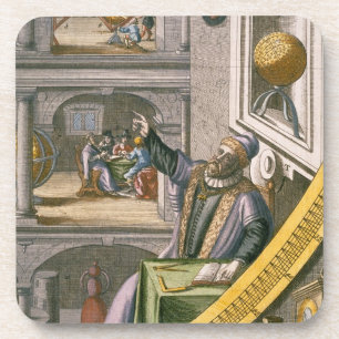 Tycho Brahe (1546-1601) alterte 40, unter seinem Untersetzer