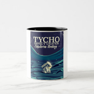 Tycho Mond Reiseplakat Zweifarbige Tasse