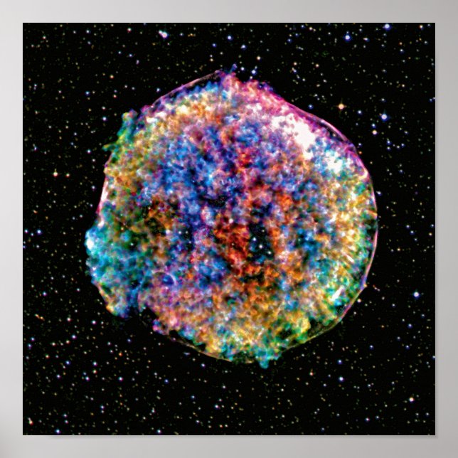 Tycho Supernova SN 1572 NASA WeltraumFoto Poster (Vorne)