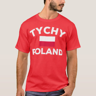 Tychy Polen Polnische Flagge Stadt Familie T-Shirt