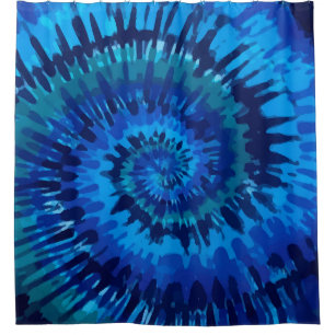 Tye-Blue-Duschvorhang Duschvorhang