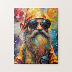 Tye Dye Cool Gnome Puzzle