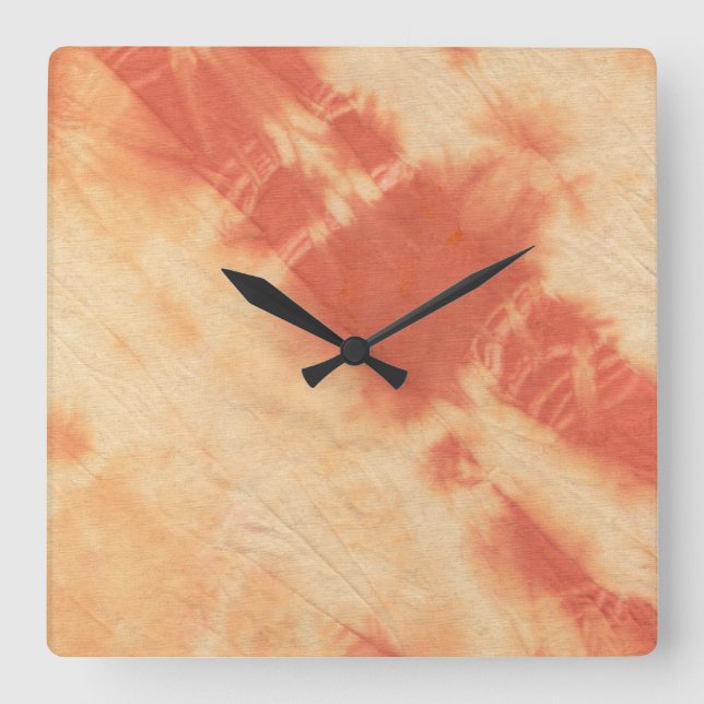 Tye Dye Komposition #10 von Michael Moffa Quadratische Wanduhr (Vorderseite)