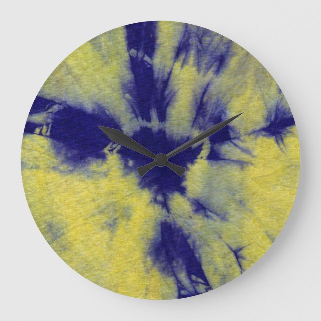 Tye Dye Komposition #11 von Michael Moffa Große Wanduhr (Vorderseite)