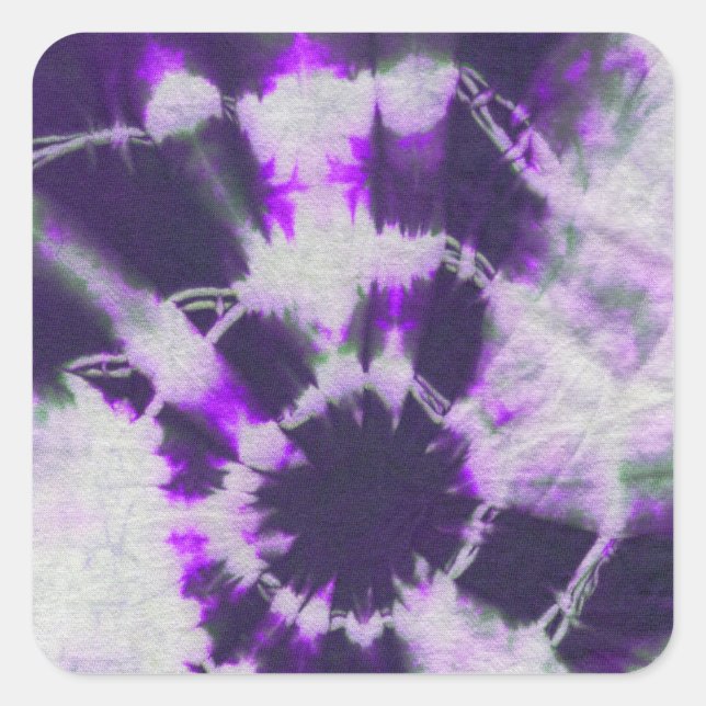 Tye Dye Komposition #1 von Michael Moffa Quadratischer Aufkleber (Vorderseite)