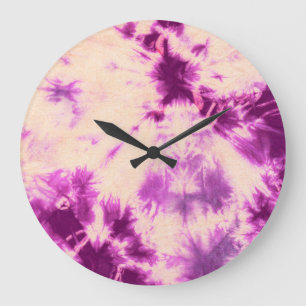 Tye Dye Komposition #7 von Michael Moffa Große Wanduhr