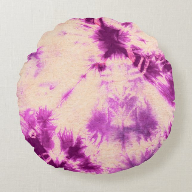 Tye Dye Komposition #7 von Michael Moffa Rundes Kissen (Vorderseite)