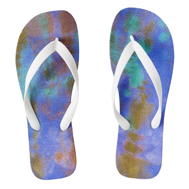 Tye Dye Komposition #9 von Michael Moffa Flip Flops (Fußbett)