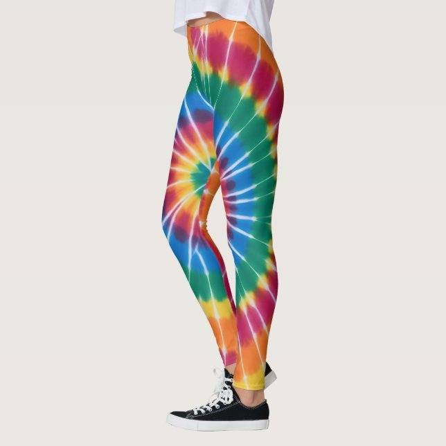 Tye-Dye, lebendig gefärbte Leggings (Links)
