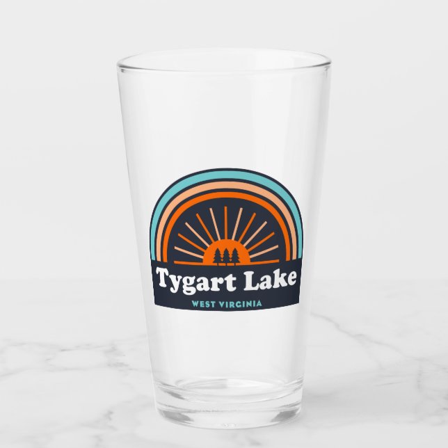 Tygart Lake West Virginia Rainbow Glas (Vorderseite)