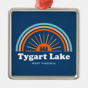 Tygart Lake West Virginia Rainbow Ornament Aus Metall