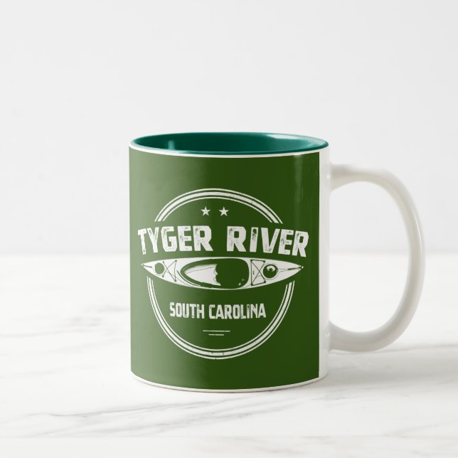 Tyger River, South Carolina Zweifarbige Tasse (Rechts)