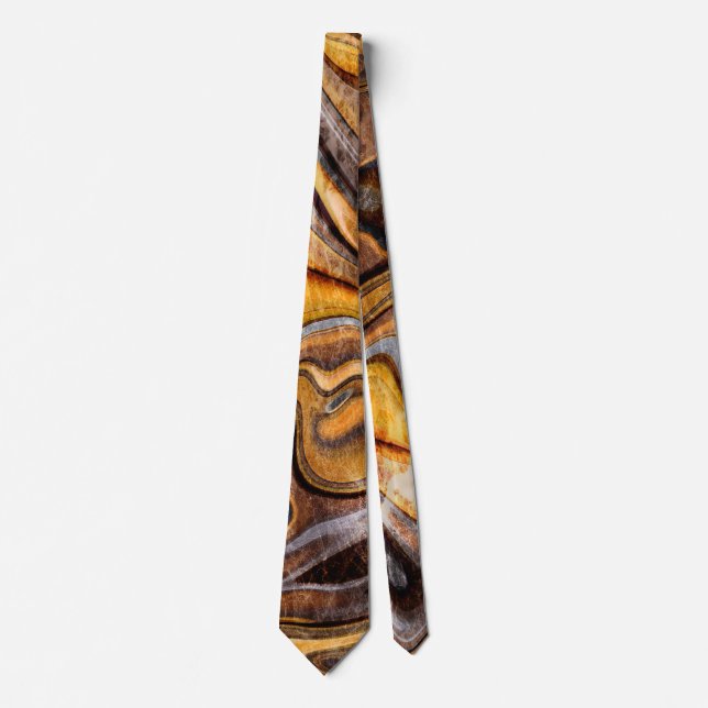 Tyger's Eye Gemstone Textures Krawatte (Vorderseite)