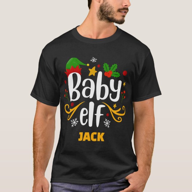 Tygraphy Baby Elf Fun Family Matching Baby T Shirt (Vorderseite)