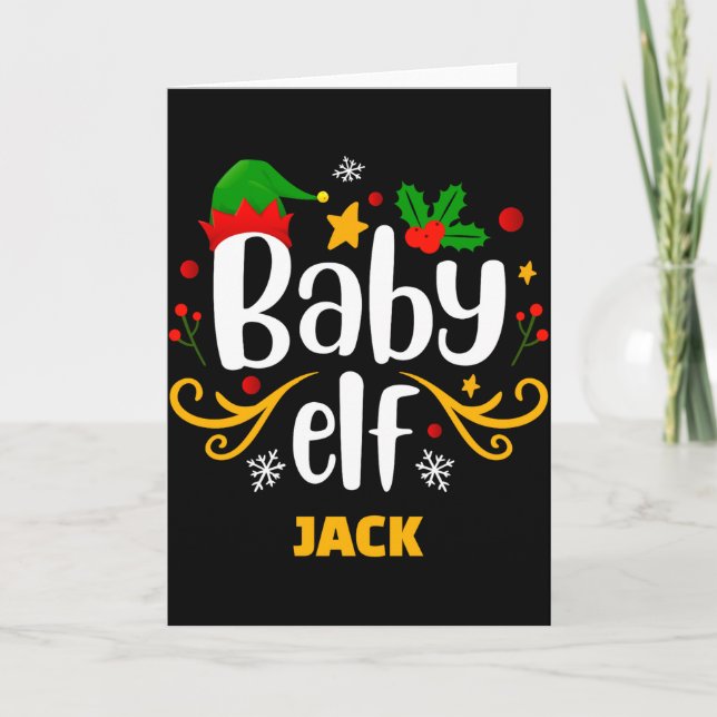 Tygraphy Baby Elf Lustige Familie Passende Baby  Karte (Vorderseite)