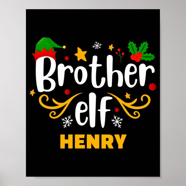 Tygraphy Bruder Elf Spaß Familienpassend  Poster (Vorne)