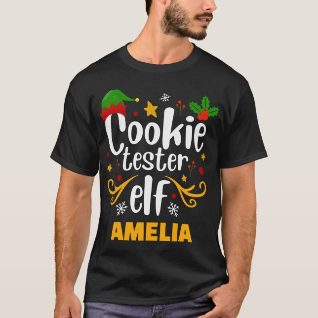 Tygraphy Cookie Tester Elf Family Matching T Shirt (Vorderseite)