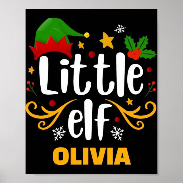 Tygraphy Little Elf Fun Family Matching T Shirt  Poster (Vorne)