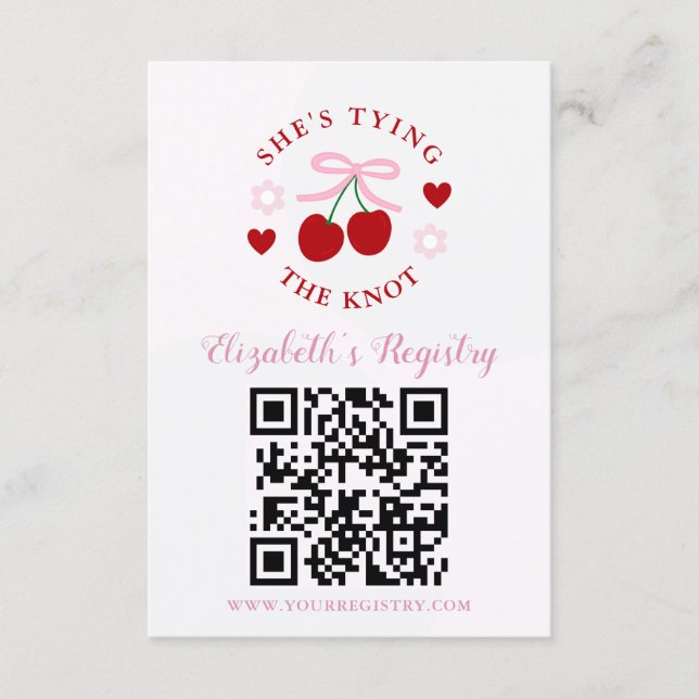 Tying the Knot Bridal Shower Registry Begleitkarte (Vorderseite)