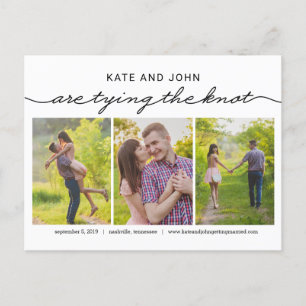 Tying The Knot EDITABLE COLOR Save The Date Karte