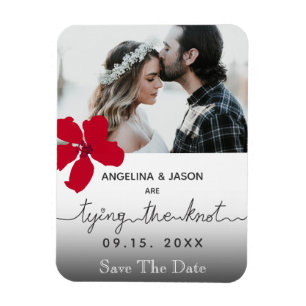 Tying The Knot Foto Hochzeit Save The Date Magnet