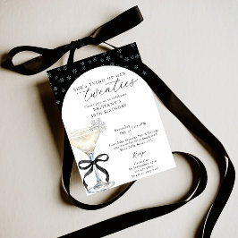 Tying Up Her Twenties Winter Themed 30th Birthday Einladung