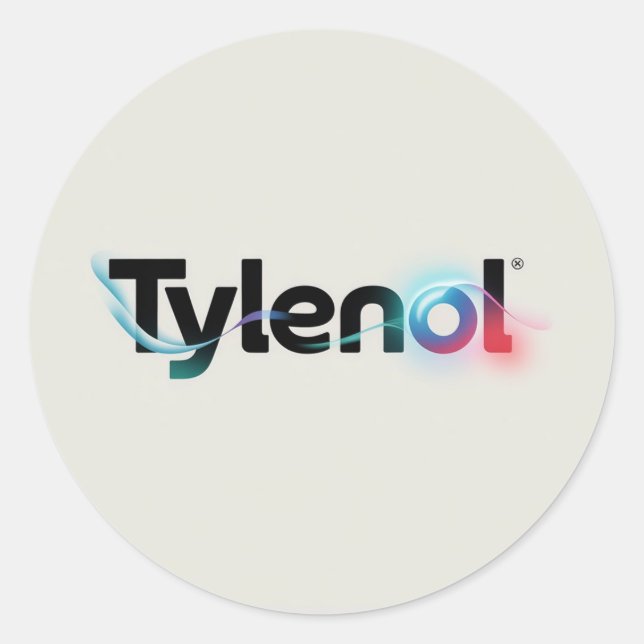 Tylenol Logo Design Runder Aufkleber (Vorderseite)