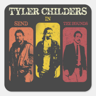 Tyler Childers Music Shirt Quadratischer Aufkleber