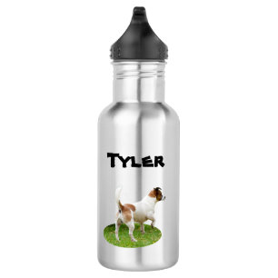 Tyler Name mit Fox Terrier, Wasserflasche