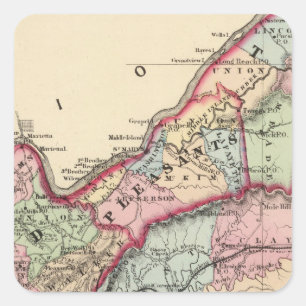 Tyler, Ritchie, Vergnügungen, Holz, Draht-Landkrei Quadratischer Aufkleber