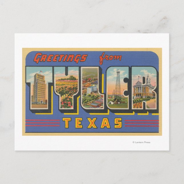 Tyler, TexasLarge Letter ScenesTyler, TX Postkarte (Vorderseite)