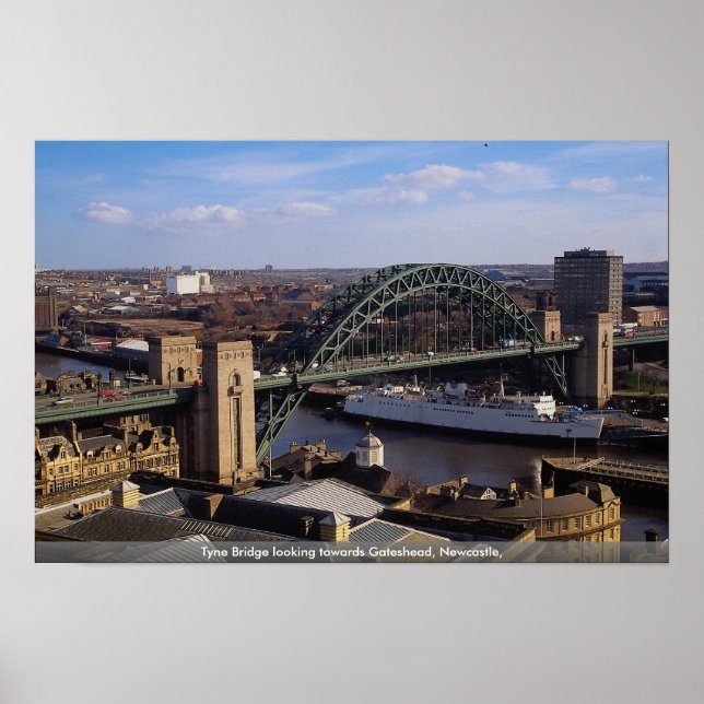 Tyne Bridge in Richtung Gateshead, Newcastle, Poster (Vorne)