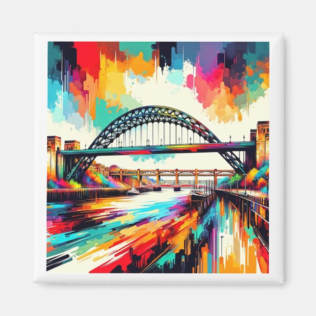 Tyne Bridge Kühlschrankmagnet Magnet (Vorne)