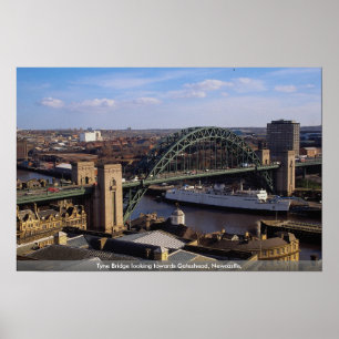 Tyne-Brücke, die in Richtung Gatesheads blickt, Poster