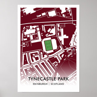Tynecastle Park Poster - Zuhause des Midlothian FC