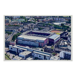 Tynecastle-Stadion Edinburgh Luftbild Kunst Poster