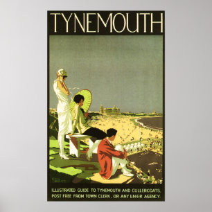 TYNEMOUTH Cullercoats LNER Eisenbahn Vintage Poster