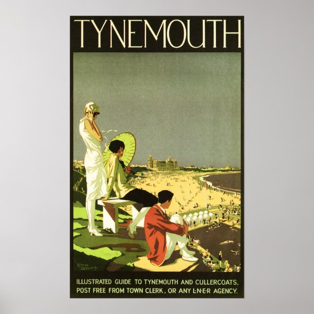 TYNEMOUTH Cullercoats LNER Eisenbahn Vintage Poster (Vorne)